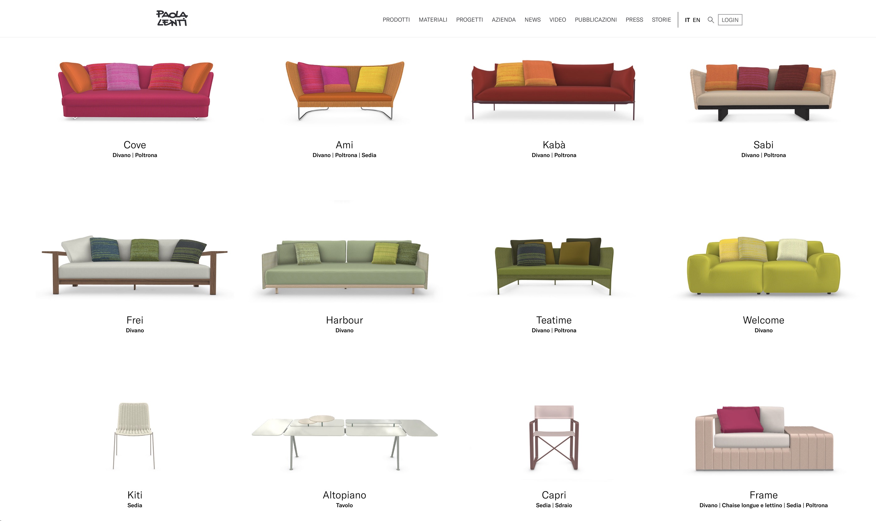 Paola Lenti realtime 3D web configurator system